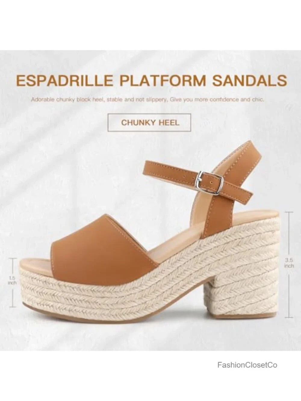 BCTEX COLL Espadrille Wedge Sandals Platform Casual Dressy Open Toe Heels |